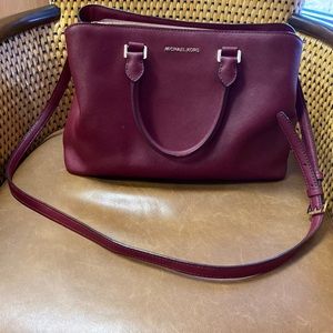 Michael Kors deep red purse